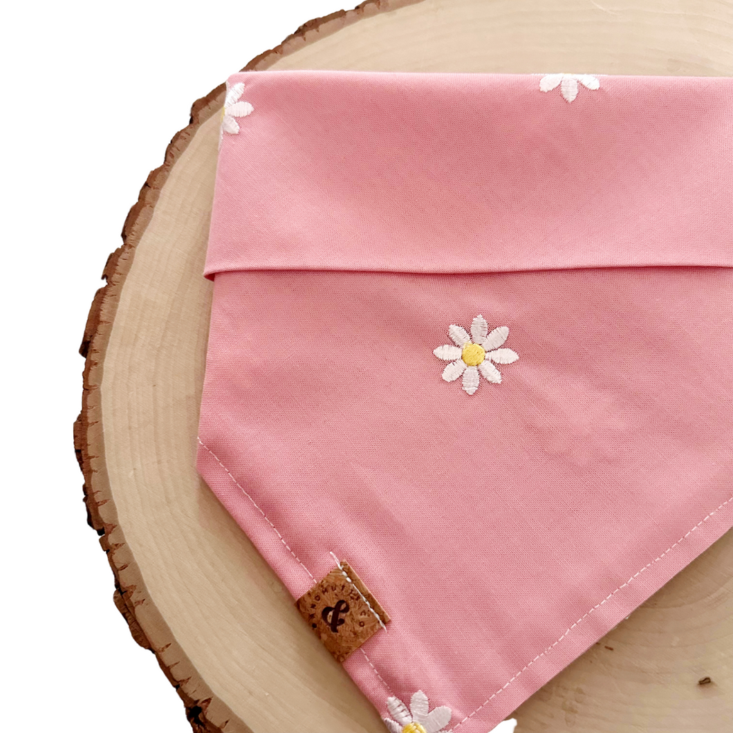 pink daisy dream dog bandana