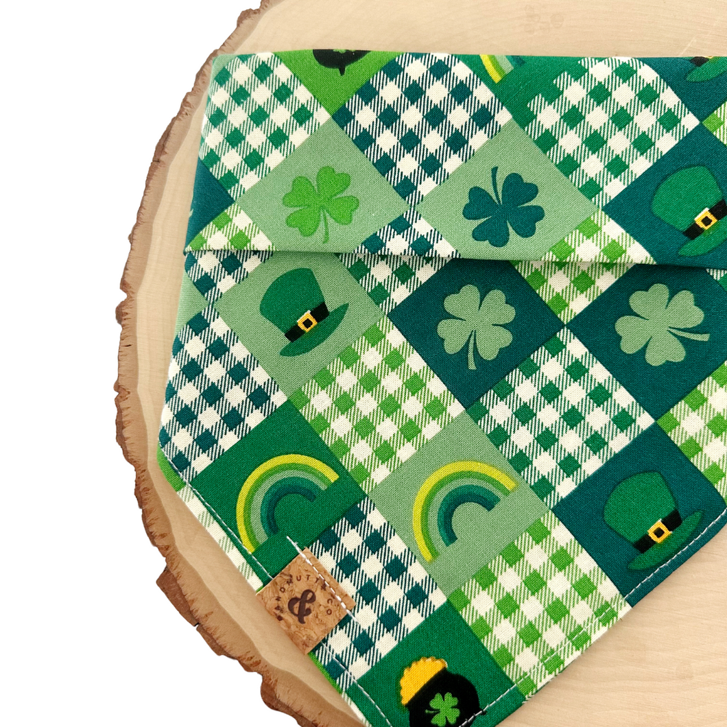 pot o' gold patchwork dog bandana