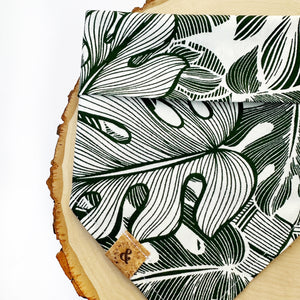 monstera mash dog bandana