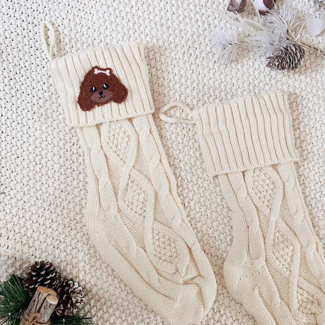 ivory knit stocking