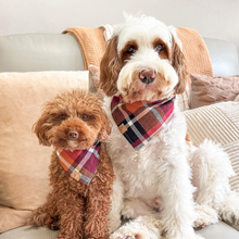 Load image into Gallery viewer, cinnamon spice flannel dog bandana
