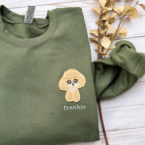 personalized oodle crewneck - military green