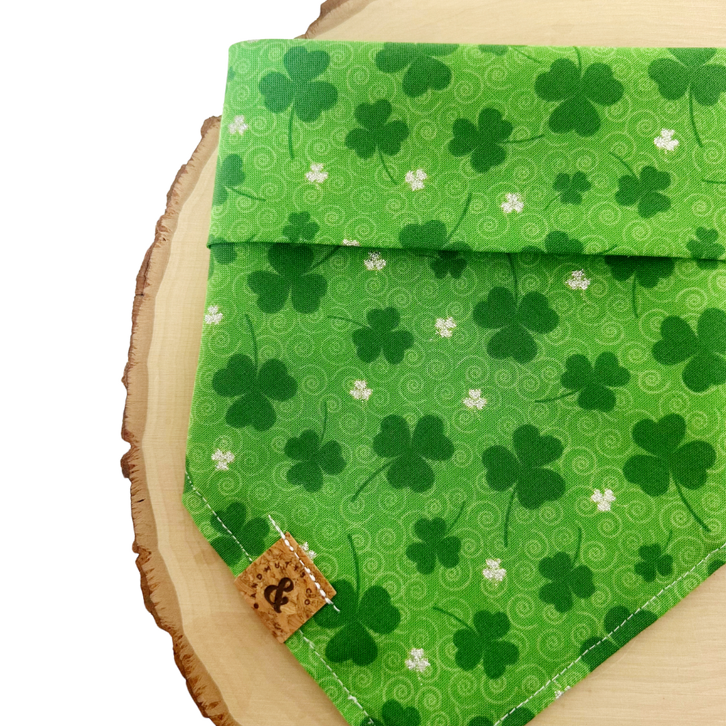 shamrock sparkle dog bandana