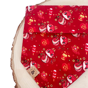 LNY year of the snake dog bandana