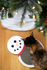 snowman cat scratch pad