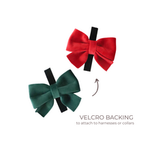 Load image into Gallery viewer, winterberry red velvet bow
