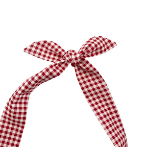 red gingham headband