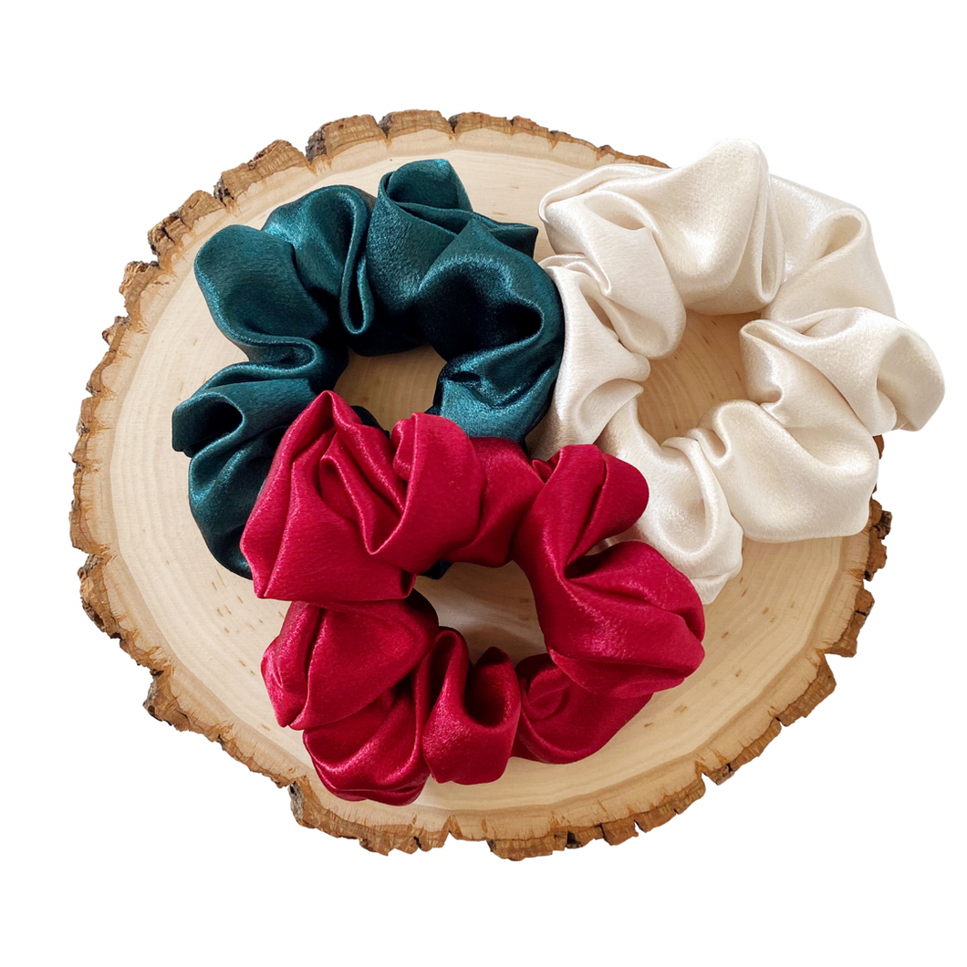 pack of 3 satin scrunchies