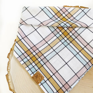 olivia plaid dog bandana