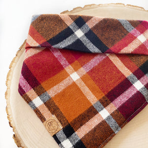 cinnamon spice flannel dog bandana