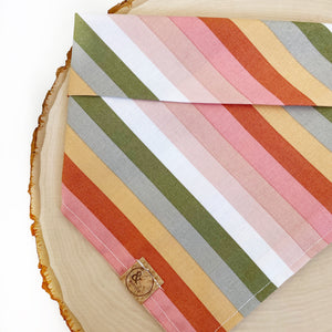 autumn stripes dog bandana